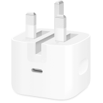 نمای زاویه‌دار آداپتور ۴۰ وات اپل با سه پین (3Pin) و درگاه USB-C در بخش پایینی