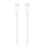 کابل شارژ بافته‌شده دو سر USB-C سفید همراه مجیک موس بی‌سیم اپل