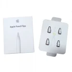 جعبه و بسته‌بندی اورجینال نوک یدکی اپل پنسل مدل Apple Pencil Tips شامل ۴ عدد سری جایگزین