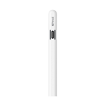 نمای نزدیک عمودی از درپوش کشویی بازشده و درگاه شارژ تایپ سی در قلم اپل پنسل USB-C